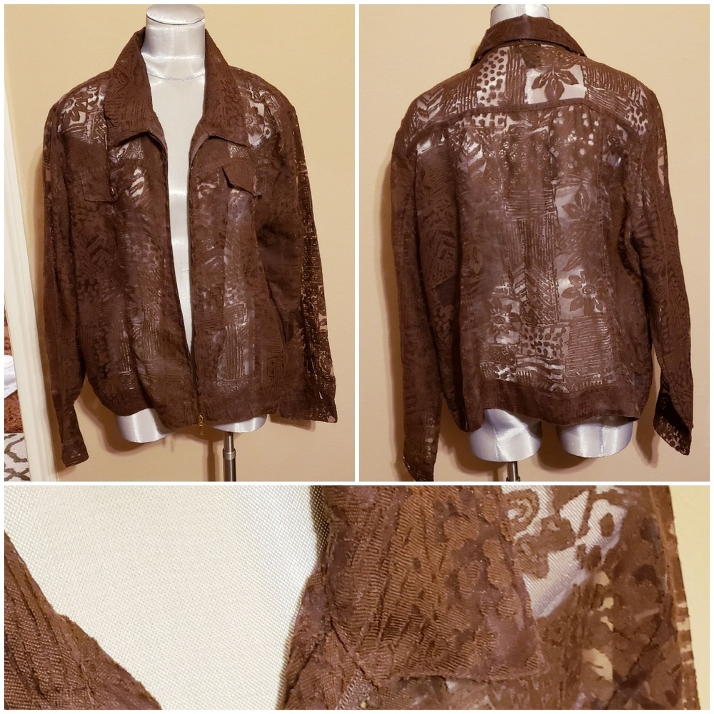 ELCC sheer zip up cardigan
